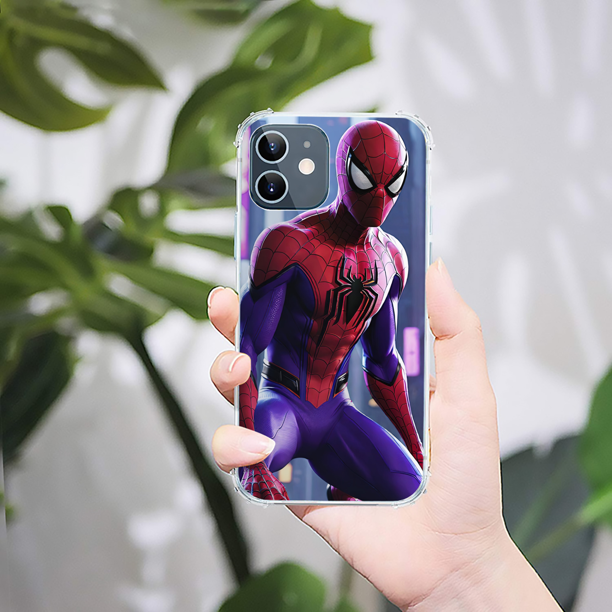 （画像用） Spider Man スパイダーマン 【iPhone 12シリーズ対応】透明スマホケース（クリアソフトケース）